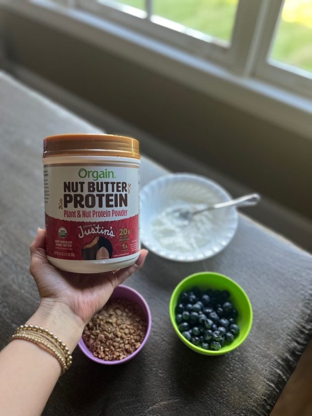 ingredients for Greek yogurt bowl