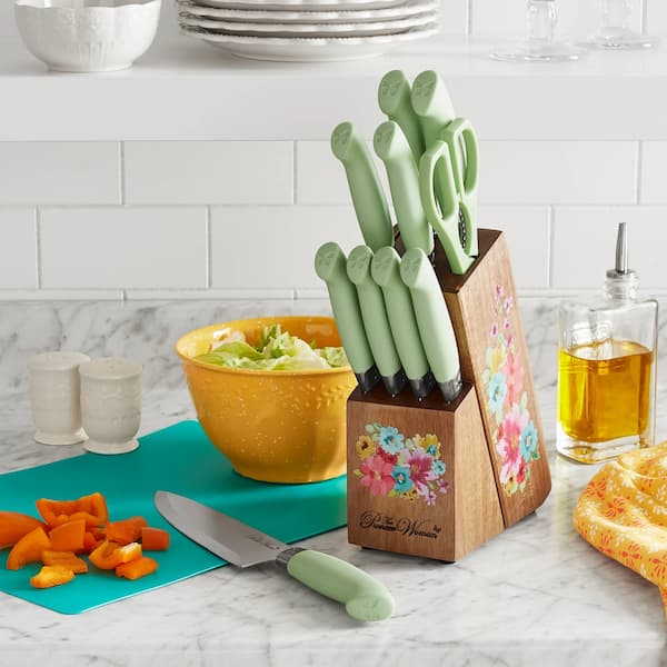The Pioneer Woman 11-Piece Stainless Steel Knife Block Set